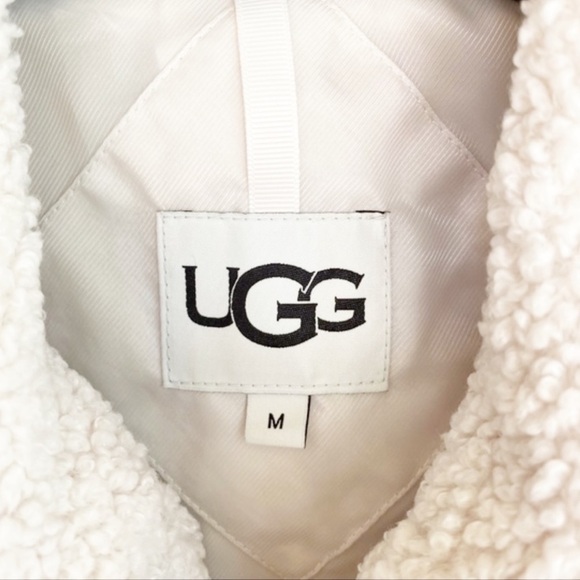 UGG FAUX FUR WINTER SHERPA OVERSIZED JACKET - Picture 12 of 12
